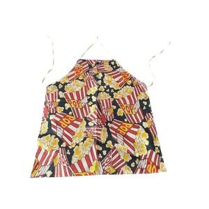 NEW novelty adult ONE SIZE apron full coverage canvas funny POPCORN